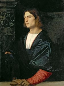 Jeune homme avec casquette et gants, vers 1515 - Tiziano Vecelli